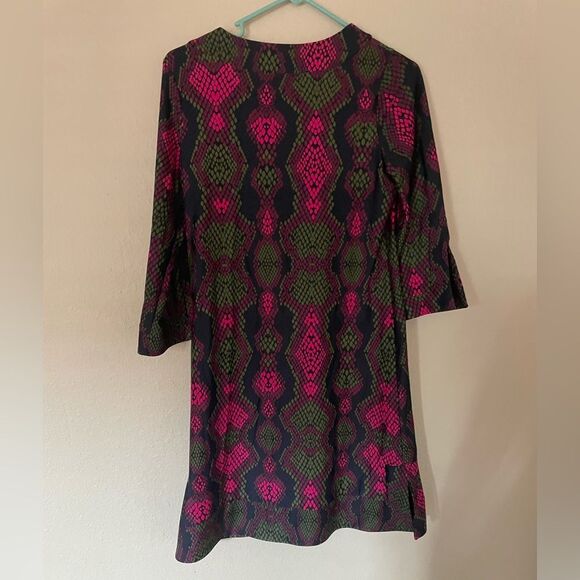 Jude Connally Womens Monique Dress in Snakeskin Mulberry S Sheath 1/2 Sleeve - Picture 2 of 4